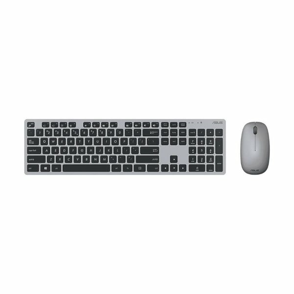 סט מקלדת ועכבר אלחוטי ASUS W5000 Copilot Grey | PC SQUAD