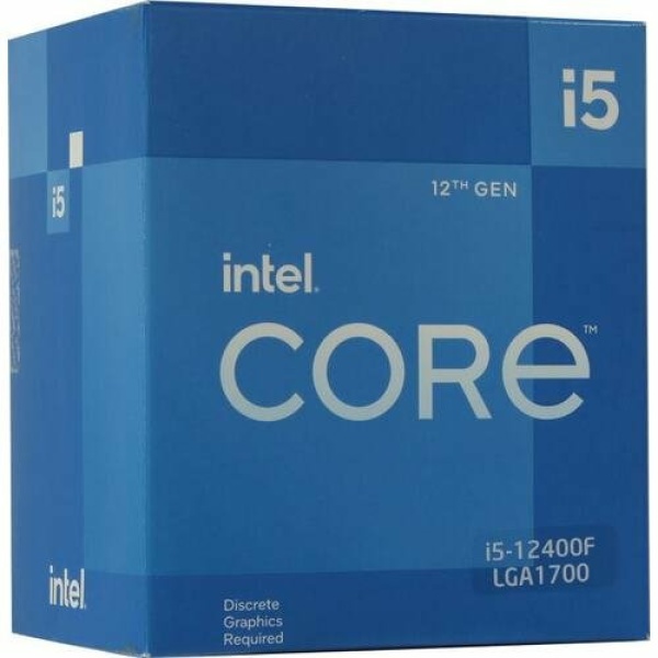 מעבד אינטל דור 12 INTEL I5-12400F BOX+Fan NO GPU 117W LGA1700 | PC SQUAD