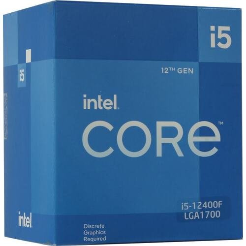 מעבד אינטל דור 12 INTEL I5-12400F BOX+Fan NO GPU 117W LGA1700 | PC SQUAD