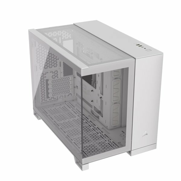 מארז Corsair 2500X Mini-Tower mATX Tempered Glass NO FANS White | PC SQUAD