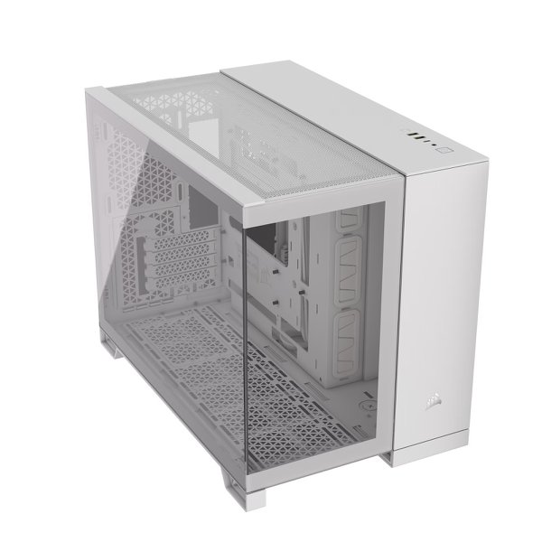 מארז Corsair 2500X Mini-Tower mATX Tempered Glass NO FANS White | PC SQUAD