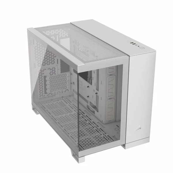 מארז Corsair 2500X Mini-Tower mATX Tempered Glass NO FANS White | PC SQUAD