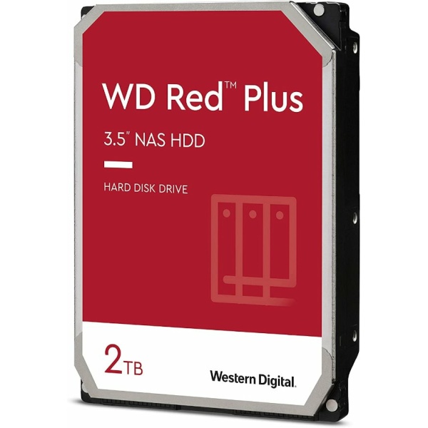 דיסק פנימי WD Red Plus NAS 2TB HDD 5400RPM 256MB Cache SATA III | PC SQUAD