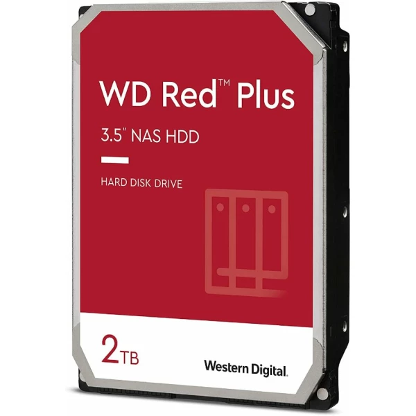 דיסק פנימי WD Red Plus NAS 2TB HDD 5400RPM 256MB Cache SATA III | PC SQUAD