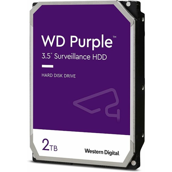 דיסק קשיח פנימי לנייח WD 2TB Purple 5400rpm 64MB 3.5 SATA III | PC SQUAD