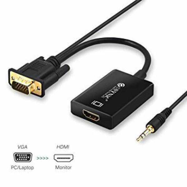 מתאם VGA to HDMI Converter With Audio USB-power | PC SQUAD