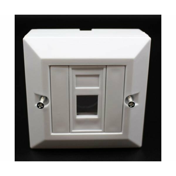 קופסא עם יציאה אחת ללא שקע RJ-45 Deep plastic box Cat6 | PC SQUAD