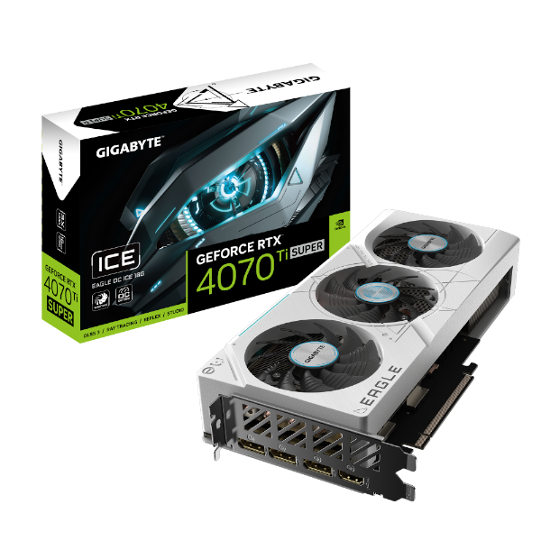 כרטיס מסך Gigabyte GeForce RTX 4070 Ti Super Eagle OC ICE 16GB | PC SQUAD