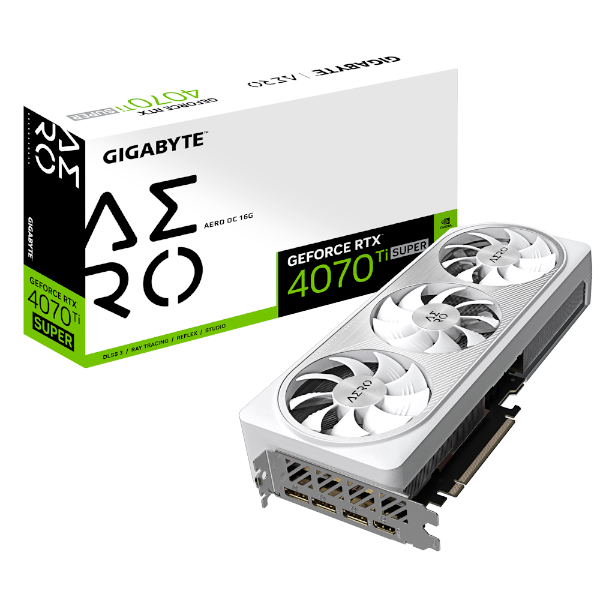 כרטיס מסך Gigabyte GeForce RTX 4070 Ti SUPER AERO OC 16GB | PC SQUAD