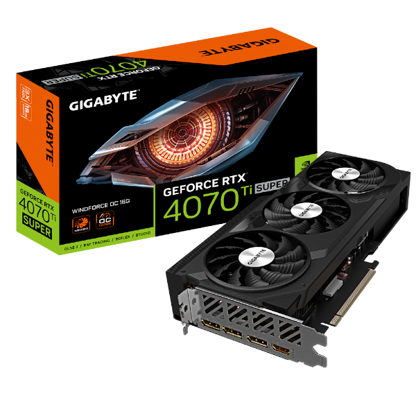 כרטיס מסך Gigabyte GeForce RTX 4070 Ti Super Windforce 3 OC 16GB | PC SQUAD