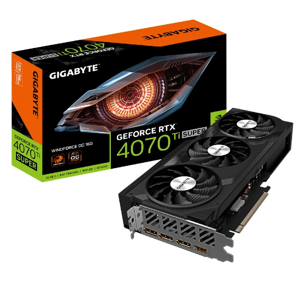 כרטיס מסך Gigabyte GeForce RTX 4070 Ti Super Windforce 3 OC 16GB | PC SQUAD