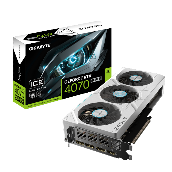 כרטיס מסך Gigabyte GeForce RTX 4070 SUPER EAGLE OC ICE 12GB | PC SQUAD