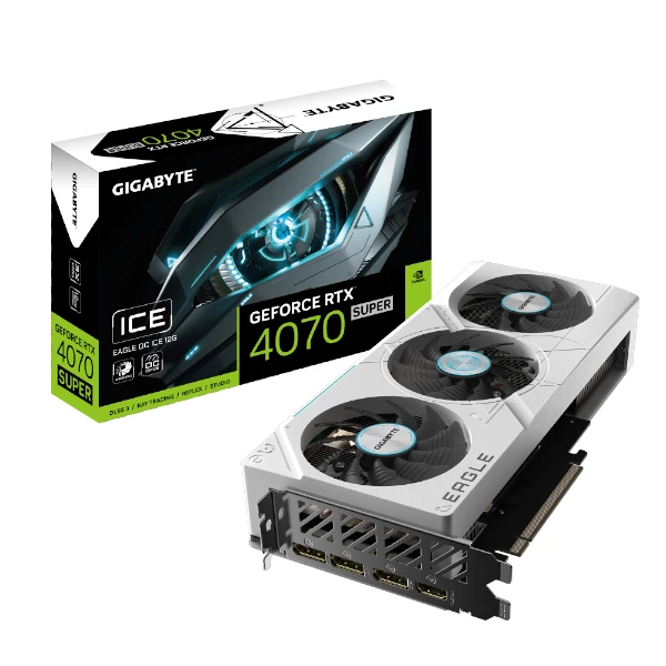 כרטיס מסך Gigabyte GeForce RTX 4070 SUPER EAGLE OC ICE 12GB | PC SQUAD