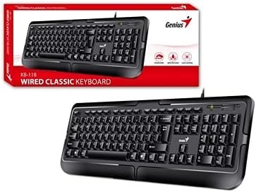 מקלדת חוטית Genius KB-118 II USB HEB ENG BLACK | PC SQUAD