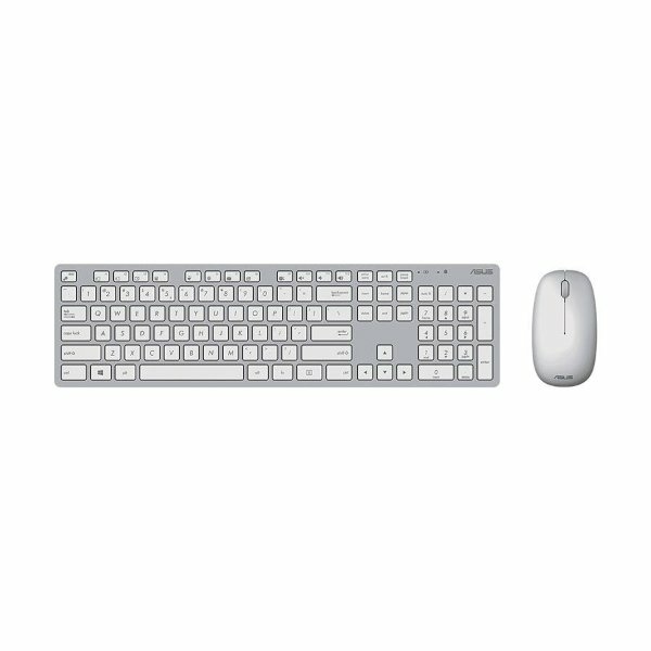 סט מקלדת ועכבר אלחוטי ASUS W5000 Copilot White | PC SQUAD