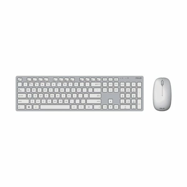 סט מקלדת ועכבר אלחוטי ASUS W5000 Copilot White | PC SQUAD