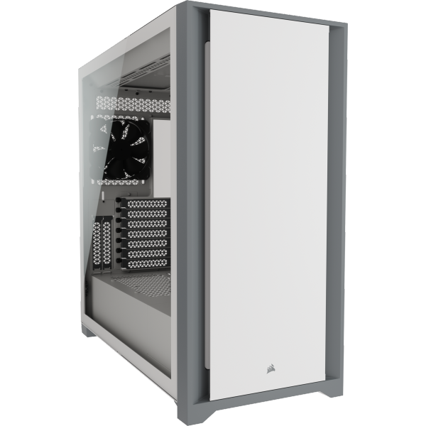 מארז CORSAIR 5000D Tempered Glass Mid Tower ATX PC CASE WHITE | PC SQUAD