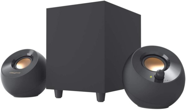 רמקולים Black Creative Pebble Plus 2.1 USB | PC SQUAD