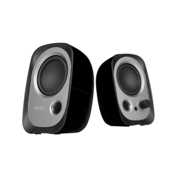רמקולים Edifier R12U Black USB Compact Speakers 4W RMS AUX | PC SQUAD