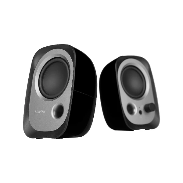 רמקולים Edifier R12U Black USB Compact Speakers 4W RMS AUX | PC SQUAD