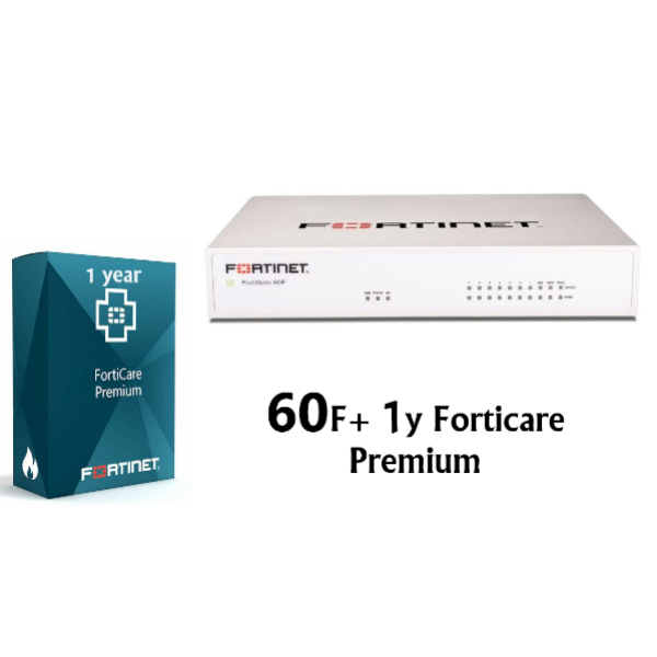 באנדל מכשיר 60F ורשיון FortiGate-60F HW PLUS 1y | PC SQUAD