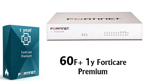 באנדל מכשיר 60F ורשיון FortiGate-60F HW PLUS 1y | PC SQUAD