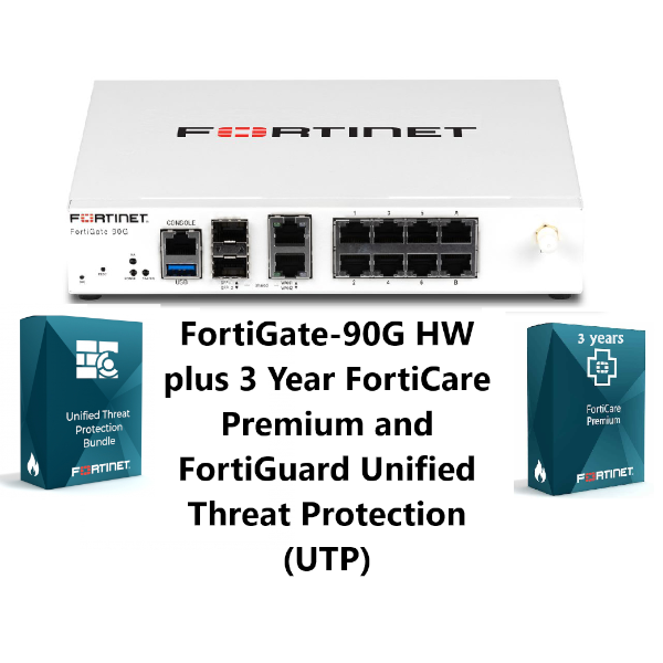 באנדל מכשיר ושירות Fortigate-90G Plus 3Y FortiCare Prem and UTP | PC SQUAD