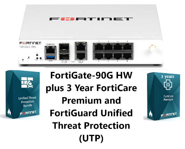 באנדל מכשיר ושירות Fortigate-90G Plus 3Y FortiCare Prem and UTP | PC SQUAD