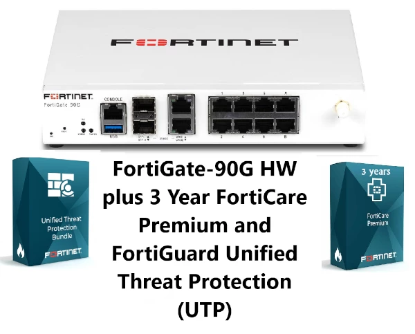באנדל מכשיר ושירות Fortigate-90G Plus 3Y FortiCare Prem and UTP | PC SQUAD