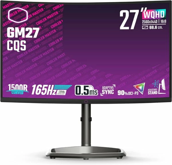 מסך קעור Cooler Master 27 WQHD 170hz 0.5ms VA A-SYNC HDR400 | PC SQUAD