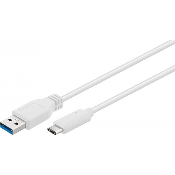 כבל USB Type C To USB3.0 M/M White Cable 1.0m | PC SQUAD
