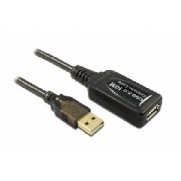 כבל מאריך עם מגבר 10 מטר USB 2.0 | PC SQUAD