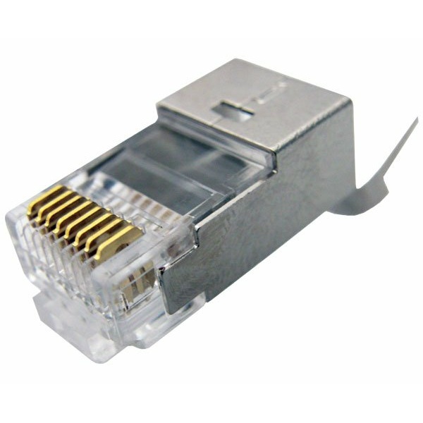 תקע זכר מסוכך לכבלי רשת FTP male Connector RJ-45 Cat 7 | PC SQUAD