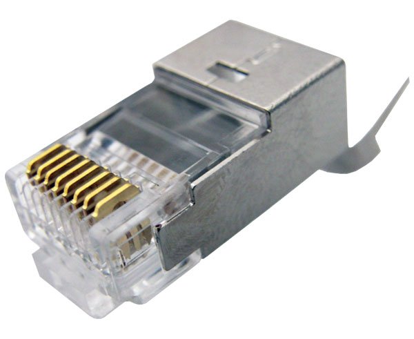 תקע זכר מסוכך לכבלי רשת FTP male Connector RJ-45 Cat 7 | PC SQUAD
