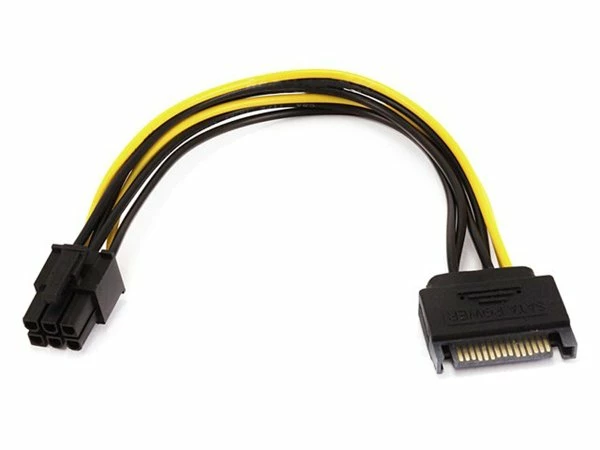 כבל מתח לכרטיס מסך SATA to 6pin | PC SQUAD
