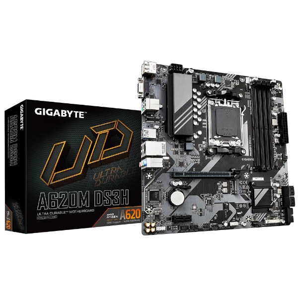 לוח למעבדי Gigabyte A620M DS3H DDR5 PCIE4.0 DP HDMI VGA AMD AM5