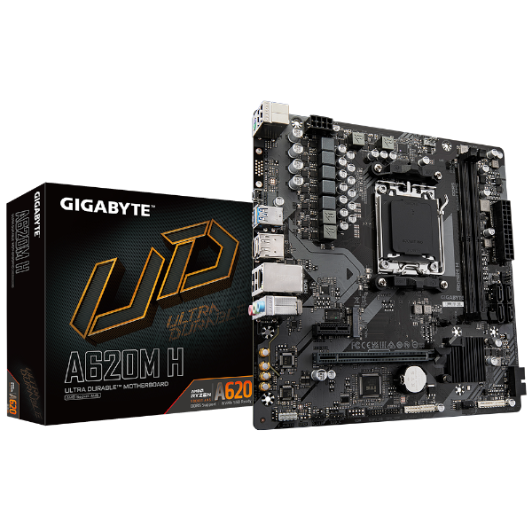 לוח למעבדי Gigabyte A620M H DDR5 1.2 mATX DP HDMI AM5 AMD | PC SQUAD