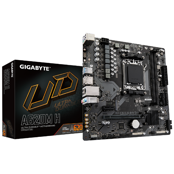 לוח למעבדי Gigabyte A620M H DDR5 1.2 mATX DP HDMI AM5 AMD | PC SQUAD