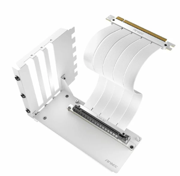 כבל ומתאם לכ.מסך Antec PCI-E 4.0 Riser Cable With Bracket WHITE | PC SQUAD