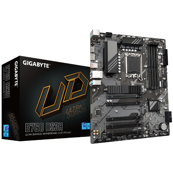 לוח אם אינטל Gigabyte B760 DS3H DDR5 ATX DP HDMI LGA1700 | PC SQUAD