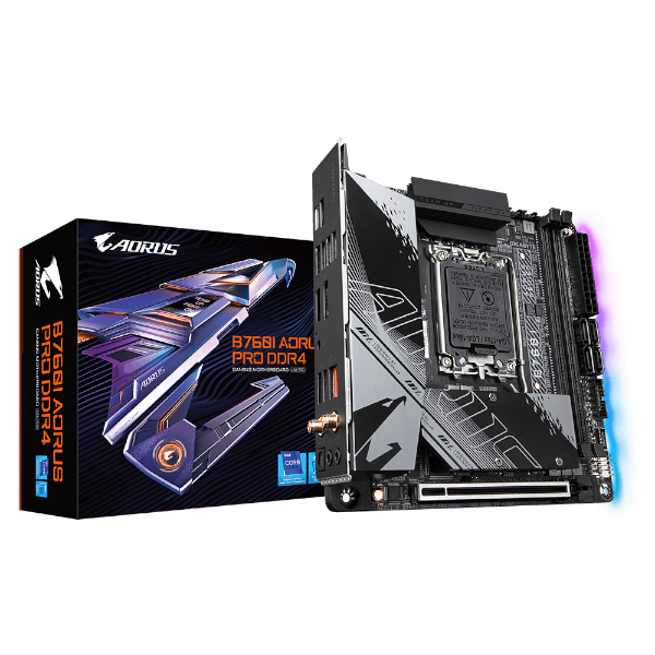לוח אם Gigabyte B760I AORUS PRO DDR4 Micro-ITX DP HDMI | PC SQUAD