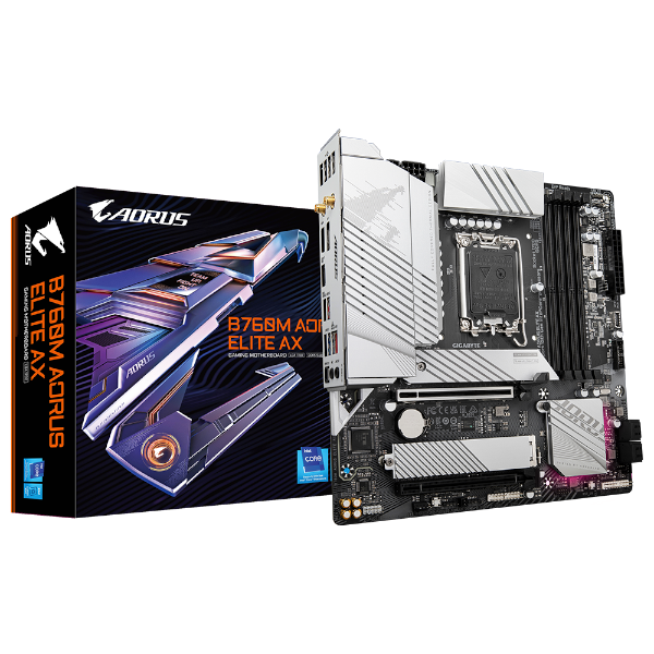 לוח Gigabyte B760M AORUS ELITE AX REV1.3 DDR5 mATX WIFI BT | PC SQUAD