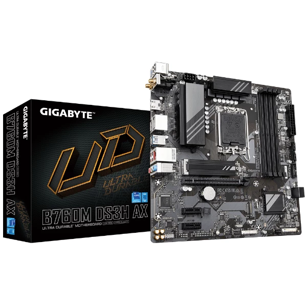 לוח Gigabyte B760M DS3H AX DDR5 Micro-ATX WIFI6 LGA1700 | PC SQUAD