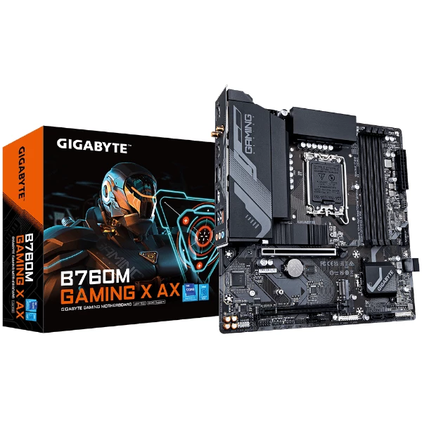 לוח אינטל דורות 12-14 Gigabyte B760M GAMING X AX 1.1 DDR5 Wifi BT