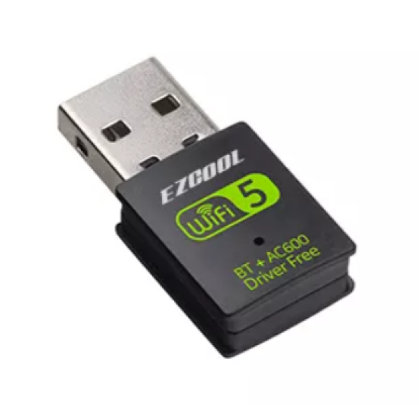 מתאם רשת אלחטית וEZcool 600Mbps Dual Band USB WIFI Adapter -BT+ | PC SQUAD