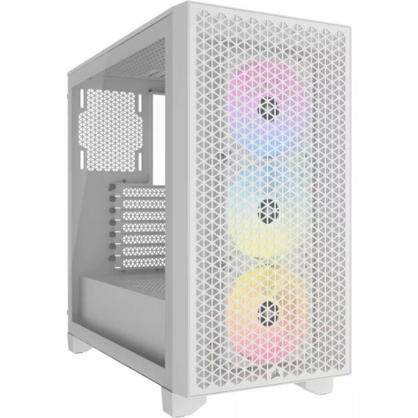 מארז Corsair 3000D RGB AIRFLOW Mid Tower CASE White | PC SQUAD