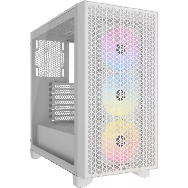 מארז Corsair 3000D RGB AIRFLOW Mid Tower CASE White | PC SQUAD