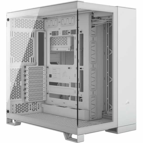 מארז Corsair 6500X Mid-Tower E-ATX Tempered Glass Case White | PC SQUAD