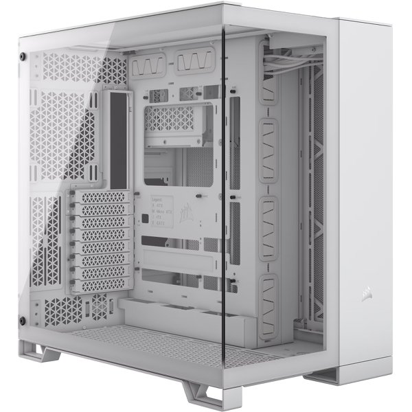 מארז Corsair 6500X Mid-Tower E-ATX Tempered Glass Case White | PC SQUAD