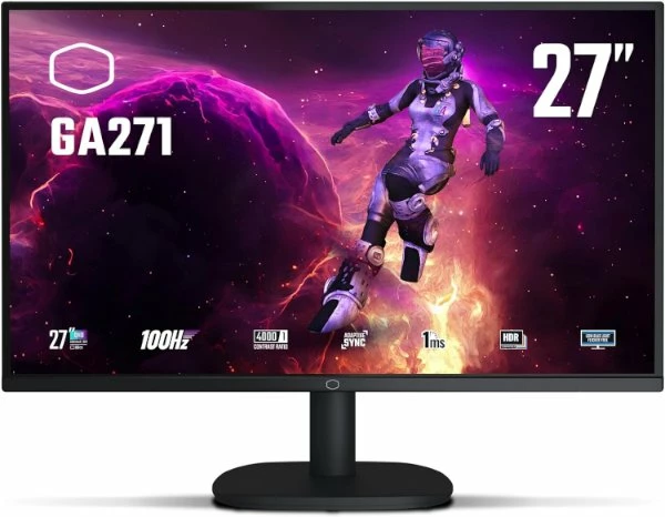 מסך גימינג Cooler Master GA271 27inch WQHD 100hz 1ms VA HDR A-SYN | PC SQUAD